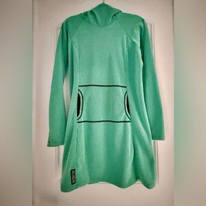 MELANZANA MICRO GRID HOODED DRESS V2/2024         Size L  Color:Mint